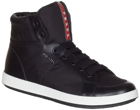 platform sneakers prada|black high top prada sneakers.